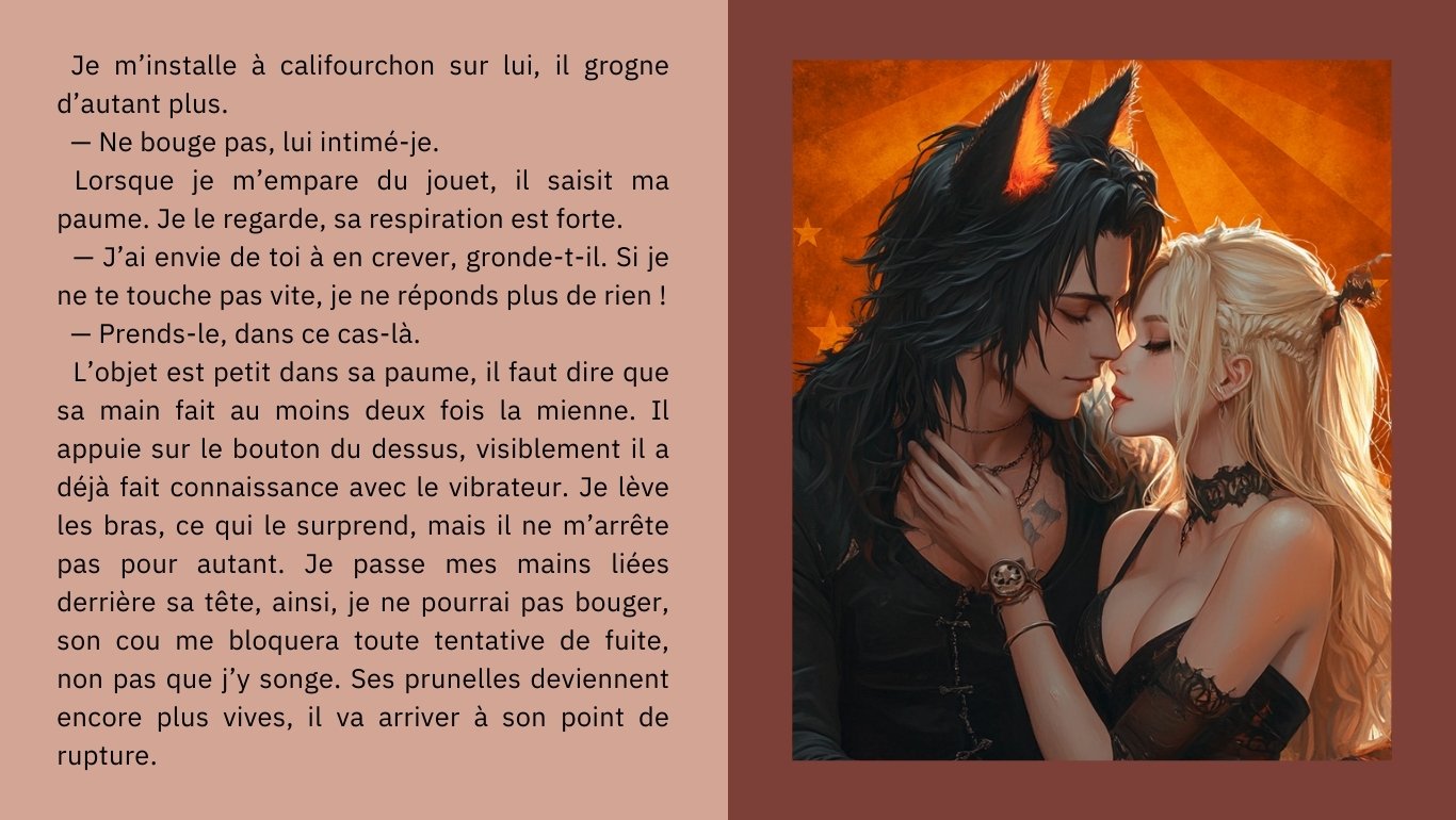 Extrait sulfureux du roman Contrainte 1 – Transcender, accompagné d’une illustration de Sanja et Brul aux oreilles de chat.