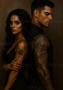 Aleksi et Ineri, tueurs tatoués, posant dos à dos, symbolisant la loyauté et la tension de leur amour dans Kiss of the Death.