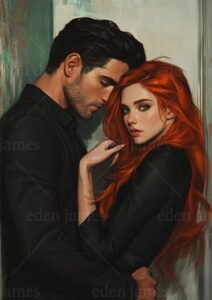 Andreï retient Prudence contre le mur, entre peur et désir, dans Perdus entre les notes d’Eden James — une romance interdite et envoûtante.